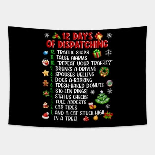 12 Days Of Dispatching Funny Dispatcher Christmas Gift Tapestry