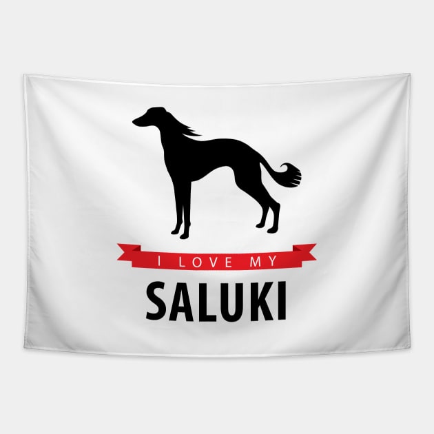 I Love My Saluki Tapestry by millersye