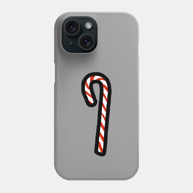 One Candy Cane for Christmas Phone Case by ellenhenryart