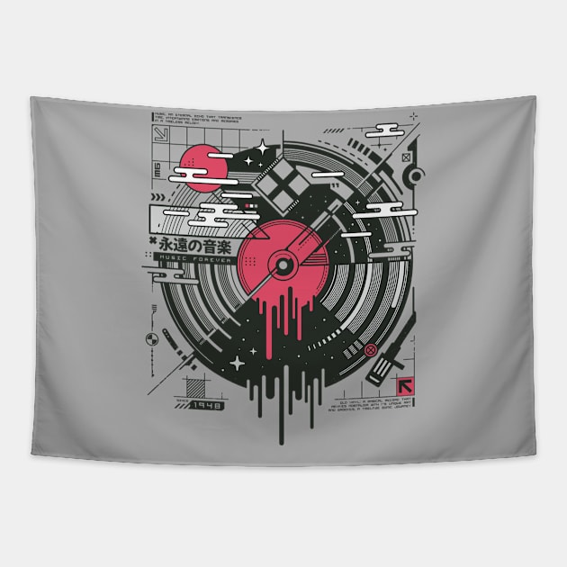 Retro Vinyl Tapestry by StudioM6