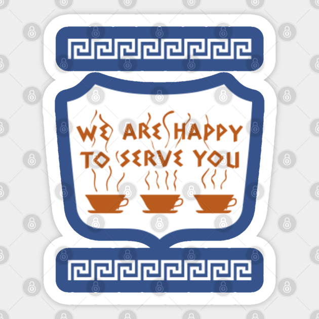 We Are Happy To Serve You, Coffee Shop - Spider Man - Sticker