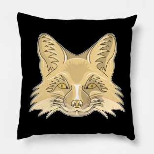 brown fox face Pillow