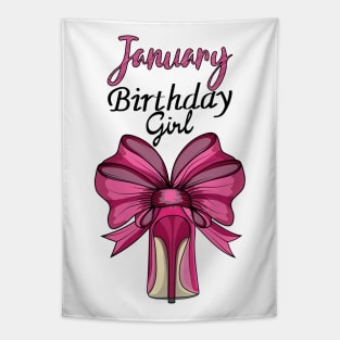 January Birthday Girl Tapestry