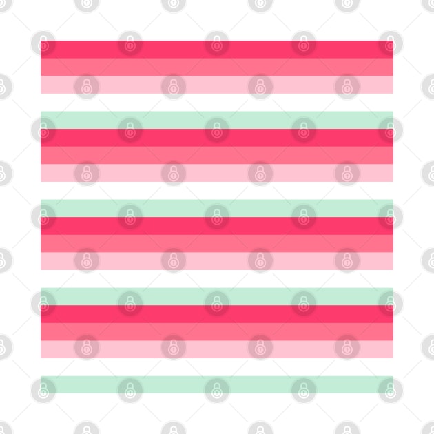 Pink and Mint Stripe pattern by Trippycollage