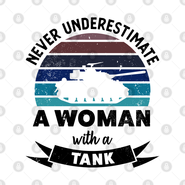 Discover Woman with Tank Funny Panzer Gift Moms - Tank - T-Shirt