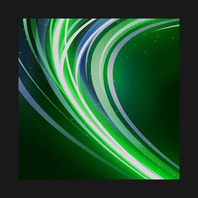 Abstract Strips Art Green by Tshirtstory