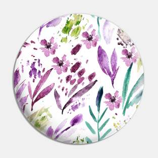 Purple bloom - watercolor flowers Pin