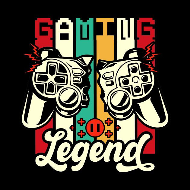 Gaming Legend Retro Gamer and Video Gamer Design by We Print On Gifts