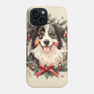 Festive Border Collie Dog Phone Case