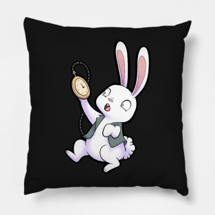 "I'm Late!" White Rabbit Alice in Wonderland Character Pillow
