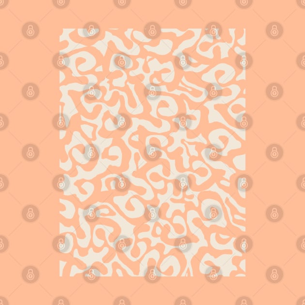 Peach Abstract Modern Scala Media Pattern by KierkegaardDesignStudio