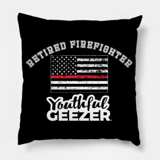 Retired Firefighter Youthful Geezer Pillow