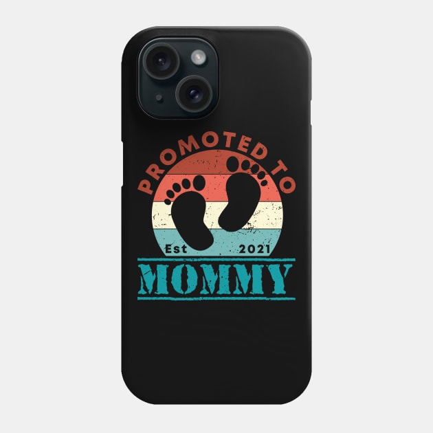 Retro Vintage Promoted to Mommy 2021 new Mom gift mommy Phone Case by Abko90