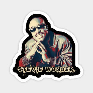 Retro Style Stevie Wonder Magnet