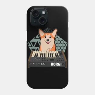 Funny Synthesizer Electronic Musician Corgi Dog Lover Phone Case