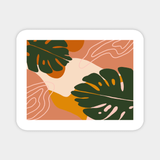 Abstract Botanical Design Magnet