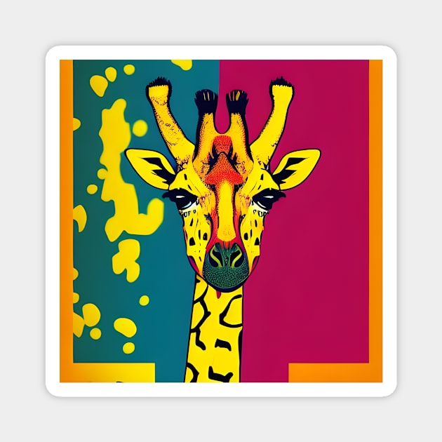 Giraffe Pop Magnet by SmartPufferFish