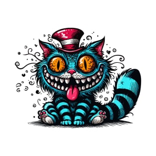 Cheshire cat in pink hat T-Shirt