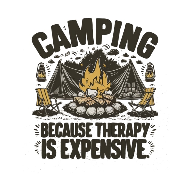 Camping Because Therapy is Expensive by DelusionTees