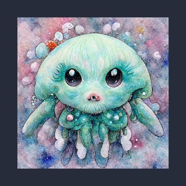 Cute sea critter - Jellyfish Monster by Fluffypunk