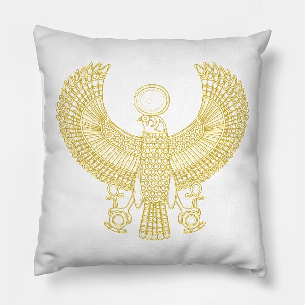 Egyptian Bird Pillow by aliopus