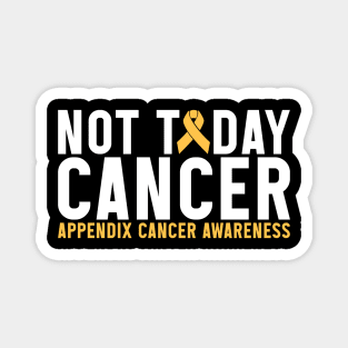 Appendix Cancer Awareness Not Today Cancer Magnet