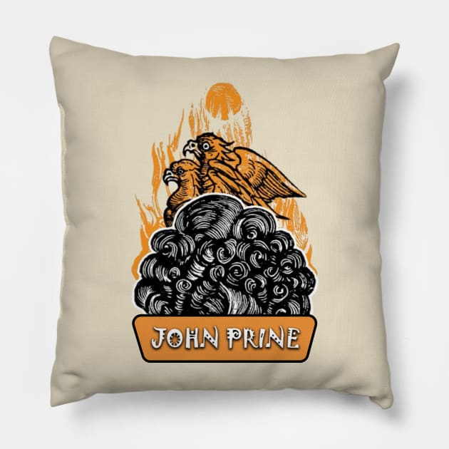 John Prine  Original Aesthetic Tribute 〶 Pillow by Terahertz'Cloth