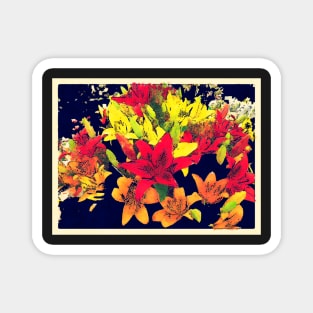 Large Bunch of Flowers Magnet