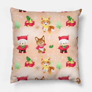 Cute Animals Drawing Pillow