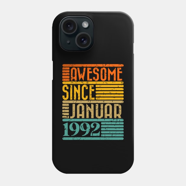 Awesome Since January 1992 32 Years Old 32th Birthday Phone Case by rhazi mode plagget