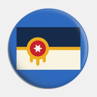 Tulsa Flag Art Pin