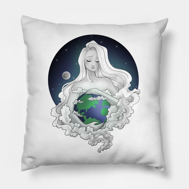 Mother Earth Pillow by Redheadkls