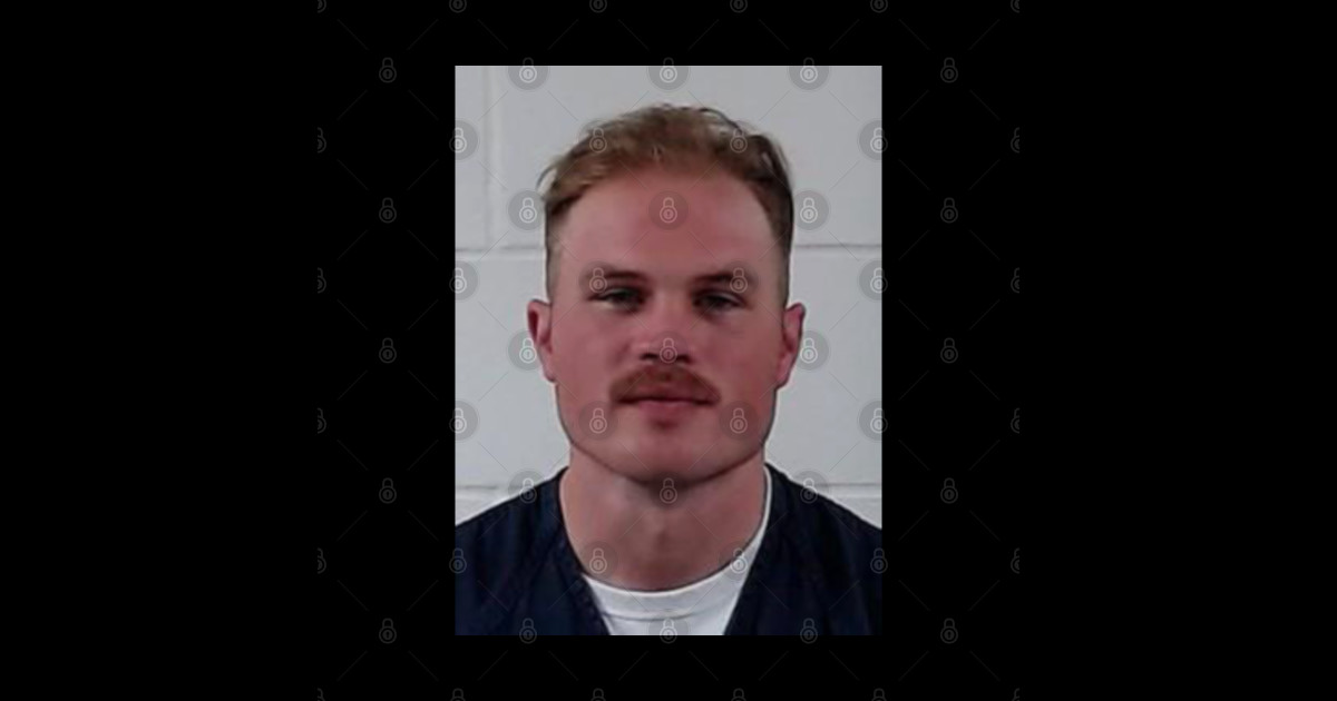 Zach Bryan mugshot Zach Bryan Mugshot Sticker TeePublic