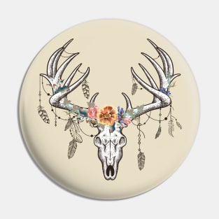 Deer skull Boho Pin