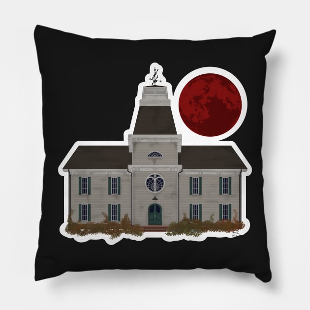 My Roanoke nightmare house ~ blood moon ~ AHS Pillow by Ruxandas