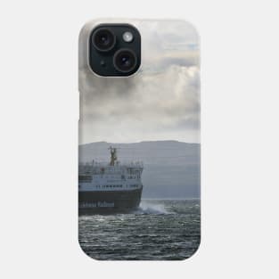 The CalMac Ferry heading from Uig to the Outer Hebrides Phone Case