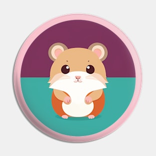 Chibi Little Hamster Looking Forward Pin