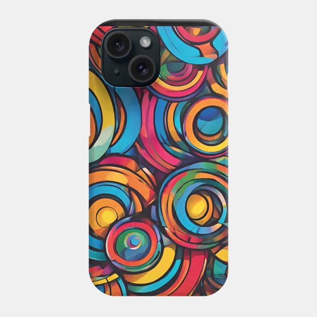 Colorful Asymmetrical Pattern. Phone Case by EdwinPlenzler