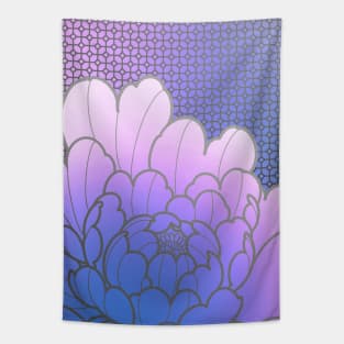 purple peony and wallpaper pattern Tapestry