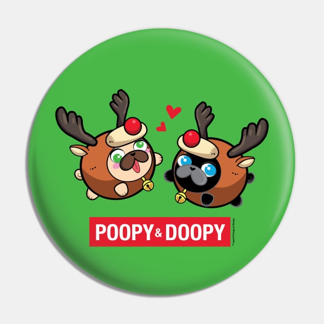 Poopy and Doopy ™ Happy Holidays Pin by Poopy_And_Doopy