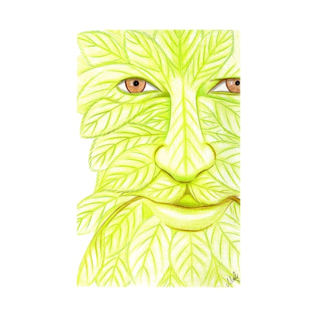 Man of the Forest, Green Man- White by EarthSoul