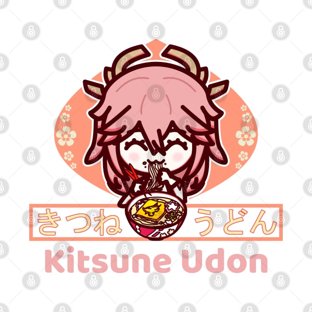 yae miko (kitsune udon) | (fan-art by smoomaru) by smoomaru