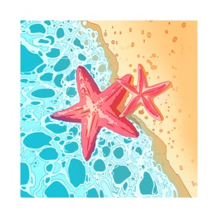 Red sea stars and the ocean T-Shirt