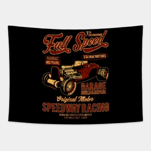 Full Speed Hot Rod Racing Tapestry