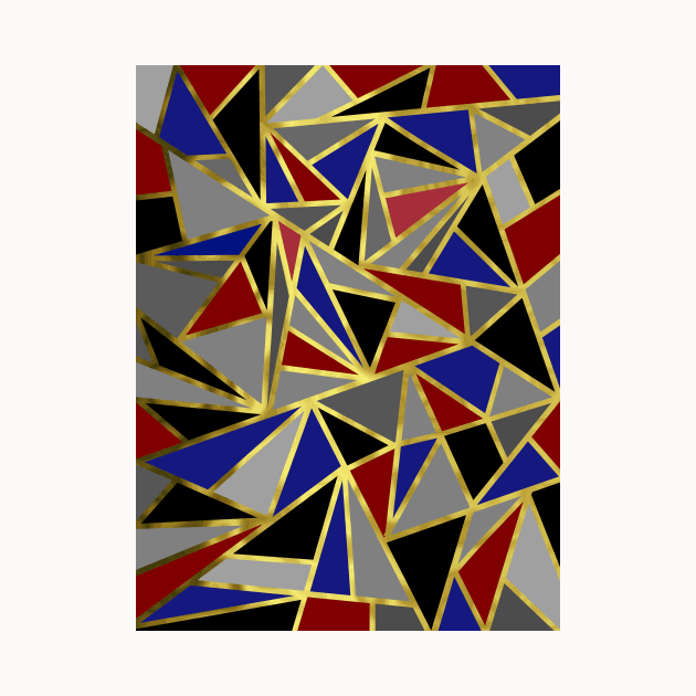 A Touch Of Gold Geometric by SartorisArt1