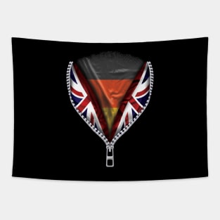 German Flag  Germany Flag zipped British Flag - Gift for German From Germany Tapestry