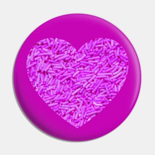 Hot Pink Candy Sprinkles Heart Pin