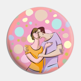 Lovers Kissing Pin