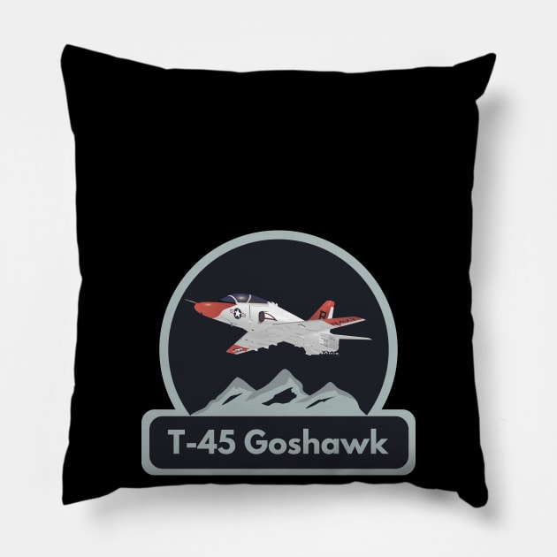 T-45 Goshawk Jet Trainer Airplane Pillow by NorseTech