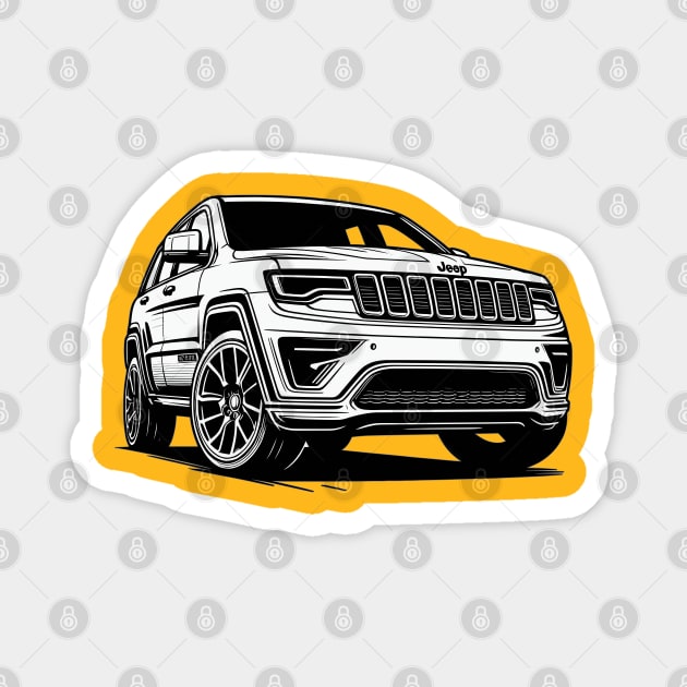 Jeep Grand Cherokee Magnet by Vehicles-Art